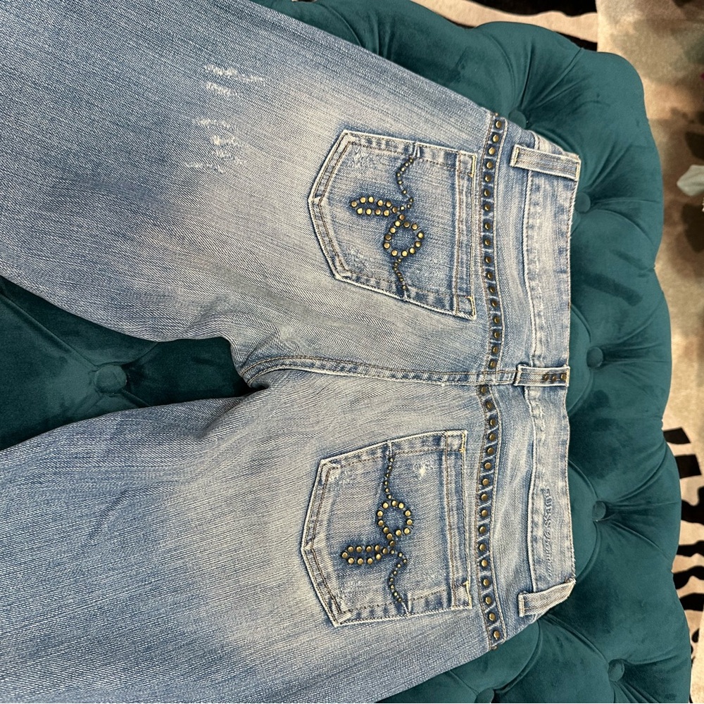 Guess jeans Stylish Blue Embellished Women's Jeans Sz 28
